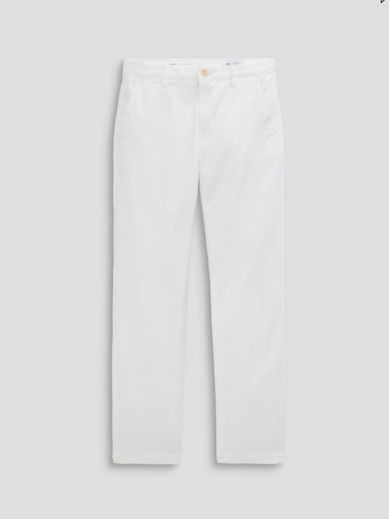 Ag Adriano Goldschmied, Nwot, White Caden Tapered Trouser, Size 27r